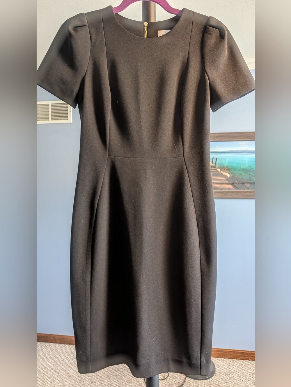 Calvin Klein Classic Black Sheath Dress 4